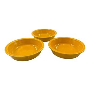 19 OZ. MEDIUM CEREAL SOUP BOWL Daffodil 6 7/8" FIESTA Lot Of 3